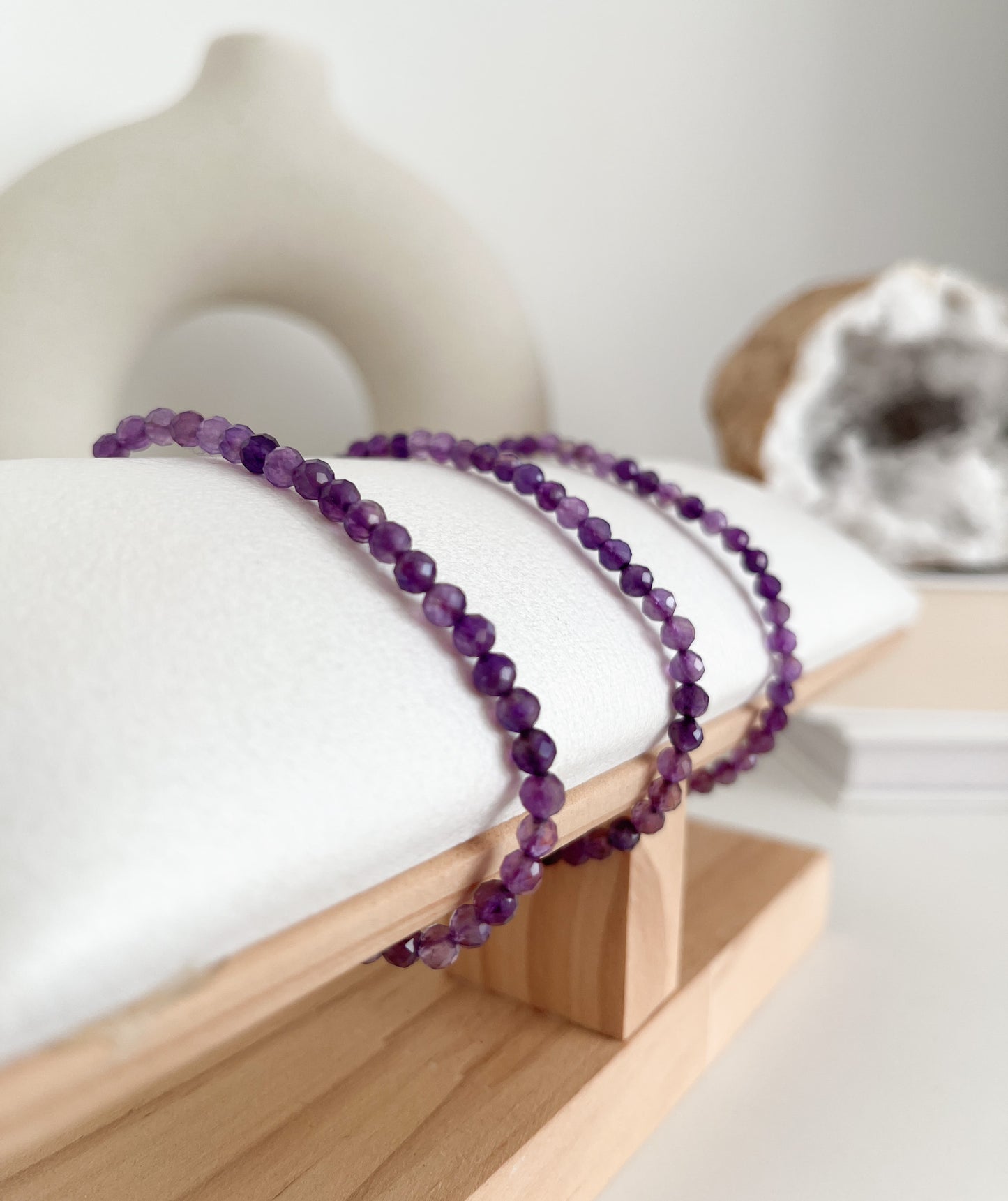 Amethyst 💜 Armband, 4mm facettiert | schenkt 🕊️ inneren Frieden