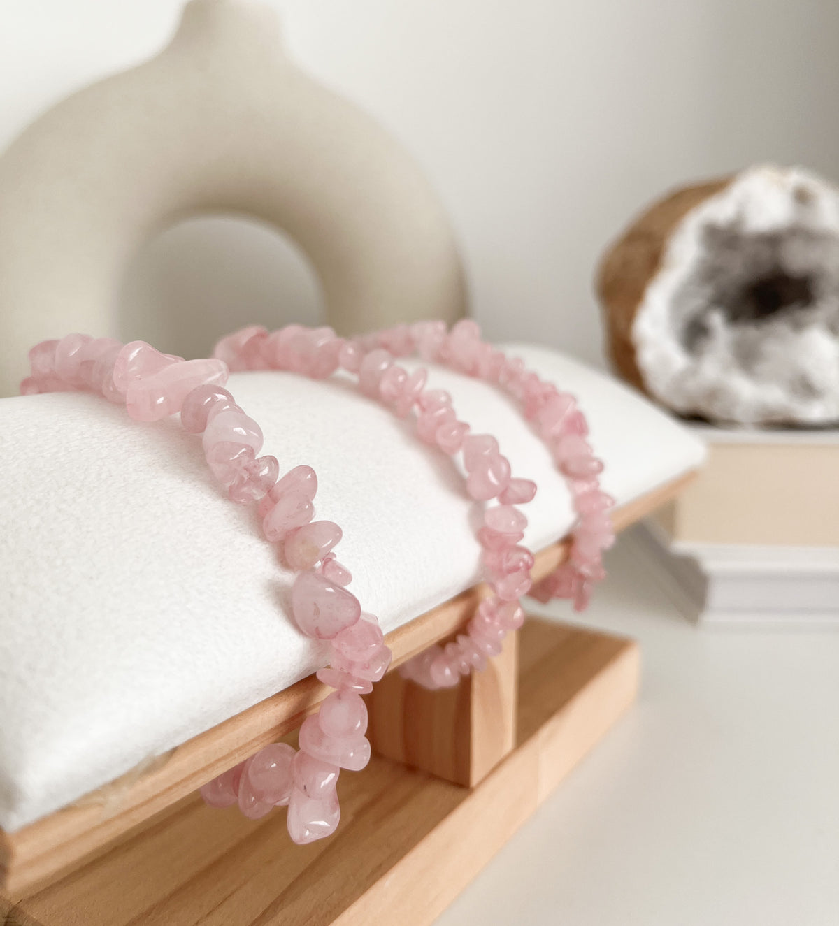 Rosenquarz🌹Splitterarmband für Liebe💖 und Selbstvertrauen
