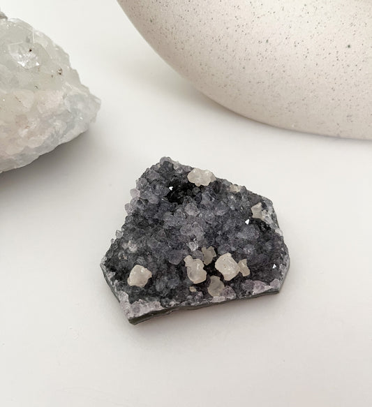 Amethyst💜 Stufe mit Calcit