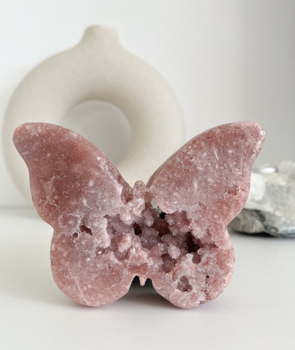 Großer wunderschöner druzy🩷 Rosa Amethyst Schmetterling🦋