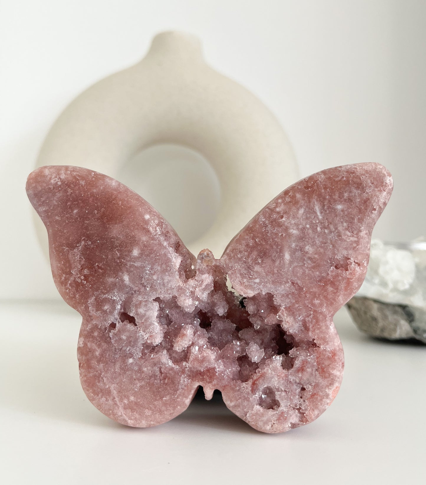 Großer wunderschöner druzy🩷 Rosa Amethyst Schmetterling🦋