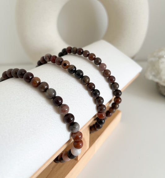 Armbänder mit größerem Umfang | Versteinertes Holz / Turmalin