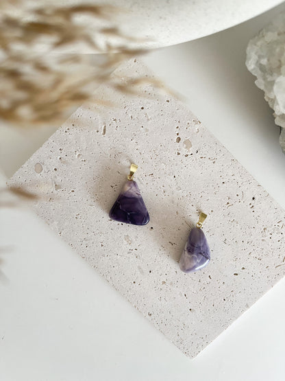 Toller Fluoritopal 💜Anhänger (vergoldet) in A-Qualität 💫