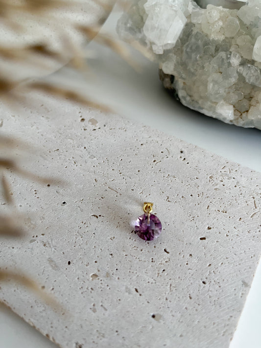 Schöner, facettierter 💜Amethyst Anhänger, Silber oder vergoldet