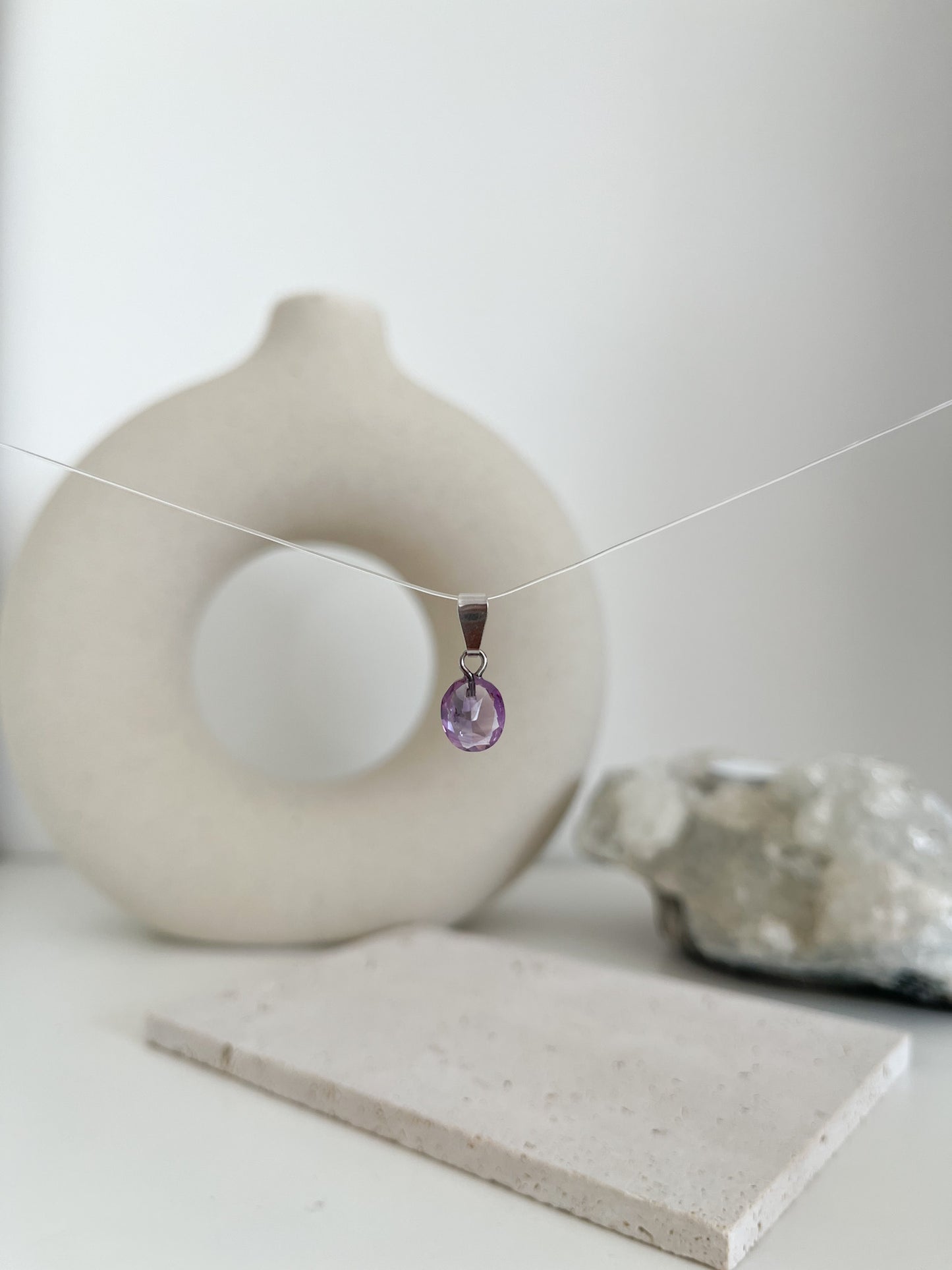 Schöner, facettierter 💜Amethyst Anhänger, Silber oder vergoldet