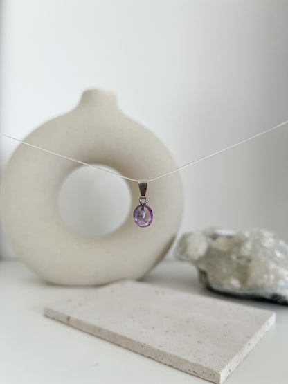Schöner, facettierter 💜Amethyst Anhänger, Silber oder vergoldet