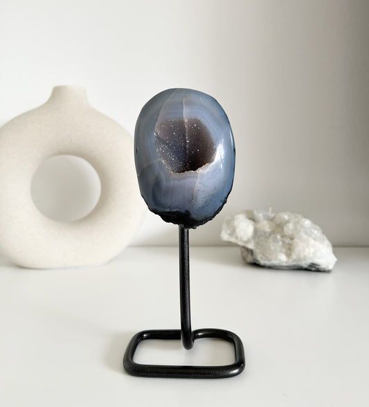 "Druzy" Achat auf Ständer (B-Ware)