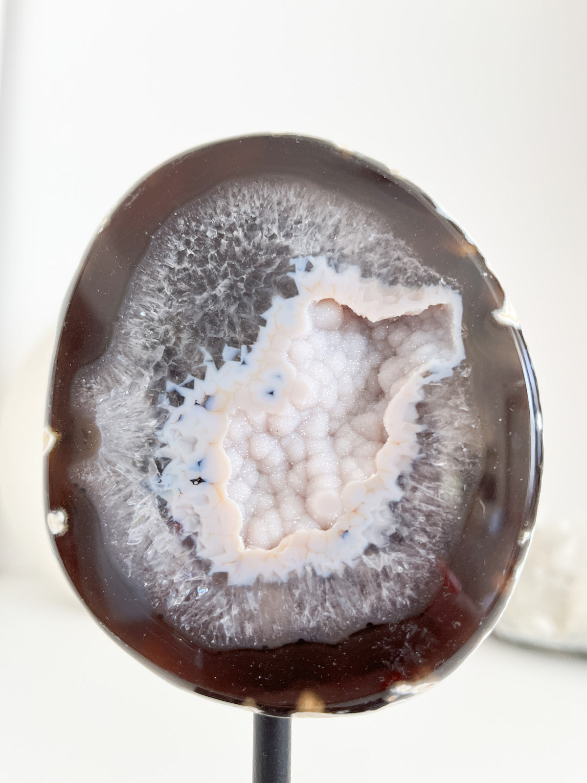Wunderschöner druzy Achat auf Ständer