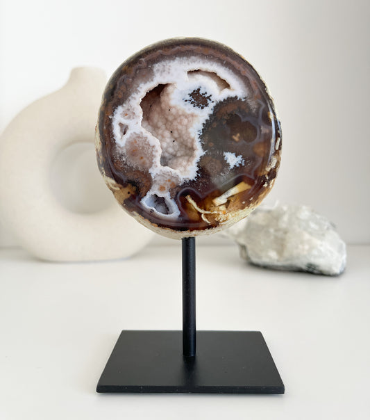 Wunderschöner druzy Achat auf Ständer