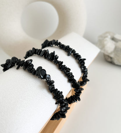 Turmalin Schörl Splitterarmband 🪬Schutz vor negativen Einflüssen und Energien ⚡