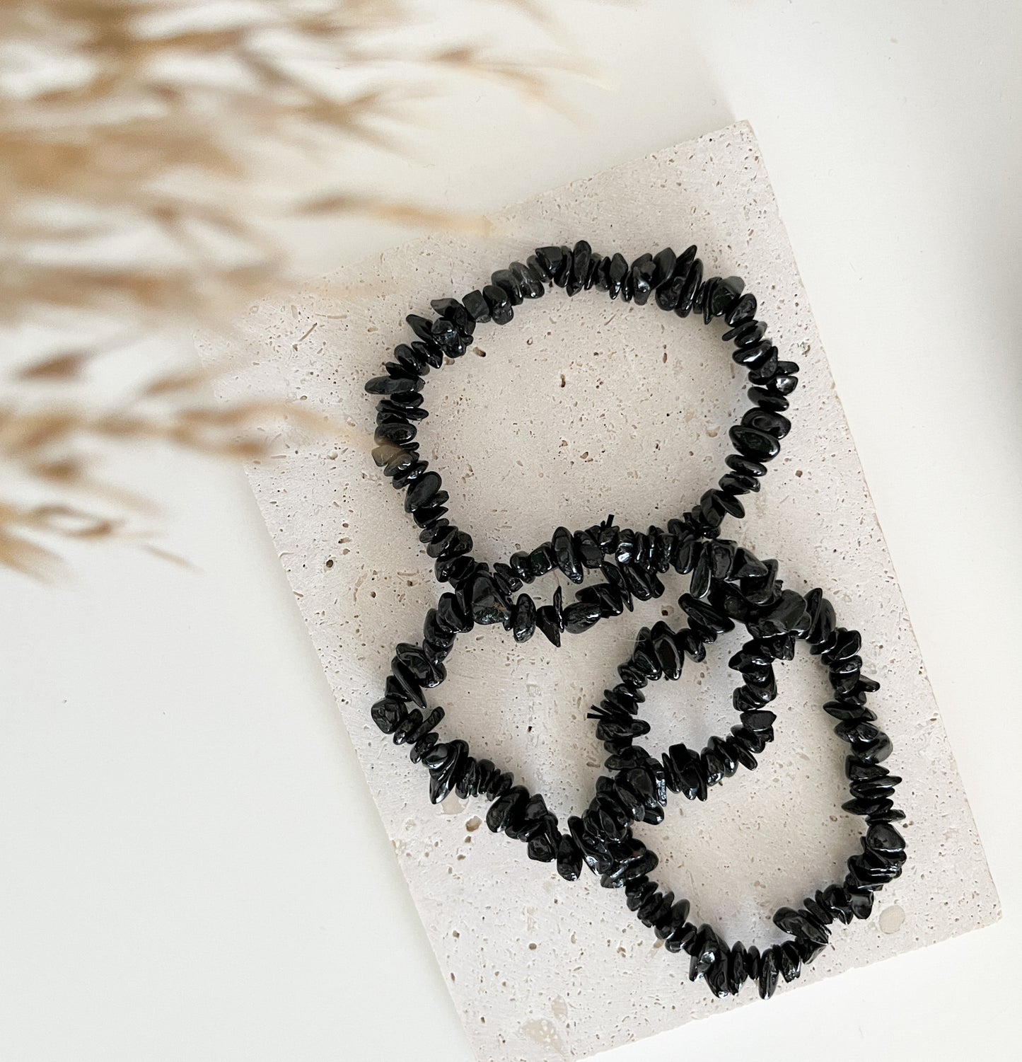 Turmalin Schörl Splitterarmband 🪬Schutz vor negativen Einflüssen und Energien ⚡