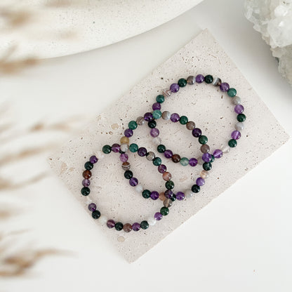 Wunderschönes 💫Armband mit Amethyst, Botswanaachat und Moosachat