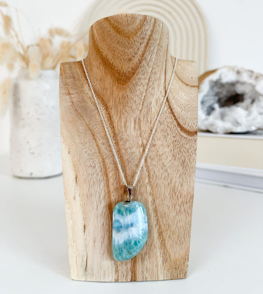 Larimar Anhänger mit Kette, Silber verschiedene Ausführungen